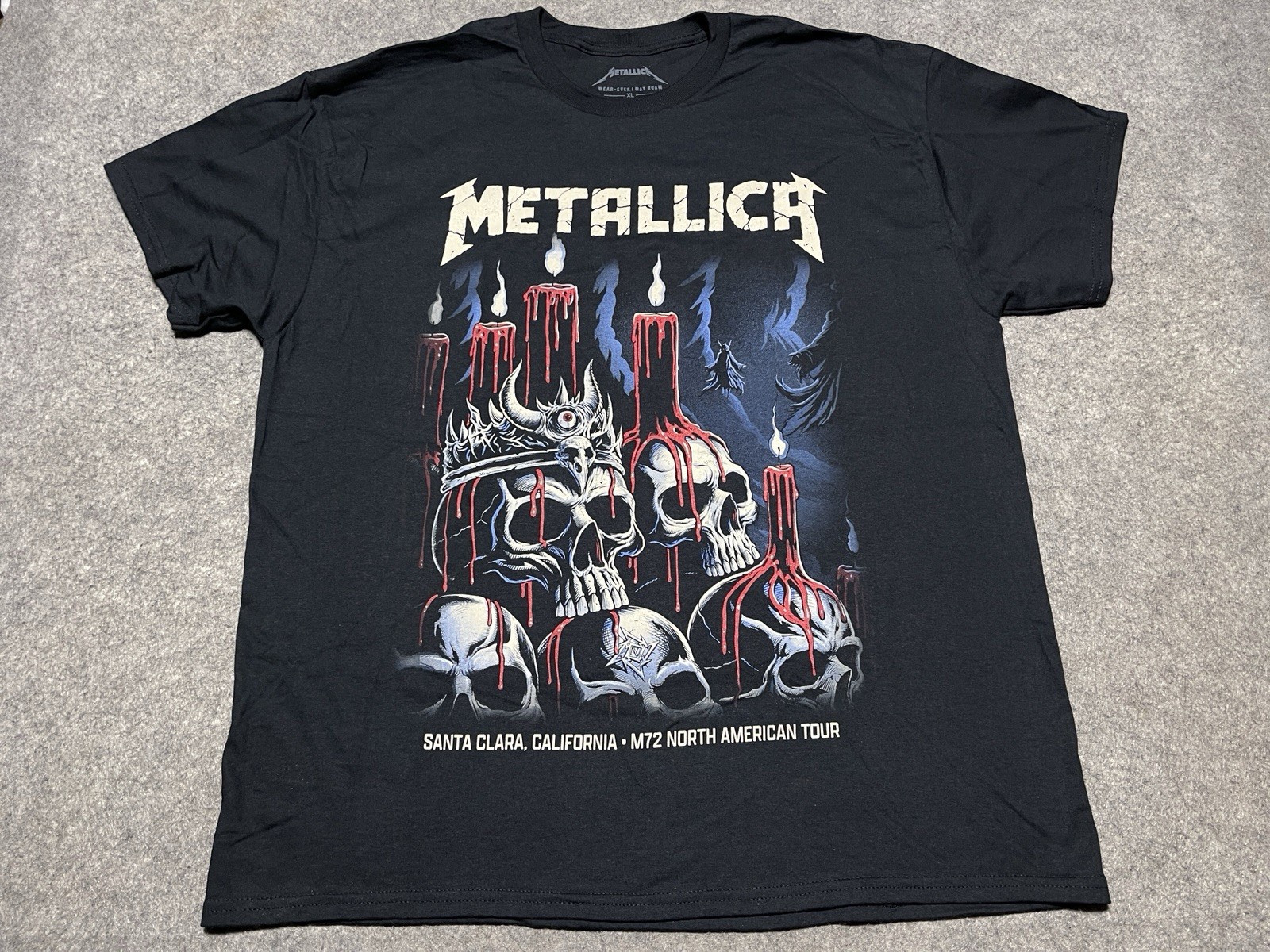 METALLICA 6-20-2025 1st Night Santa Clara CA NEW Concert Tour Shirt XL Skulls