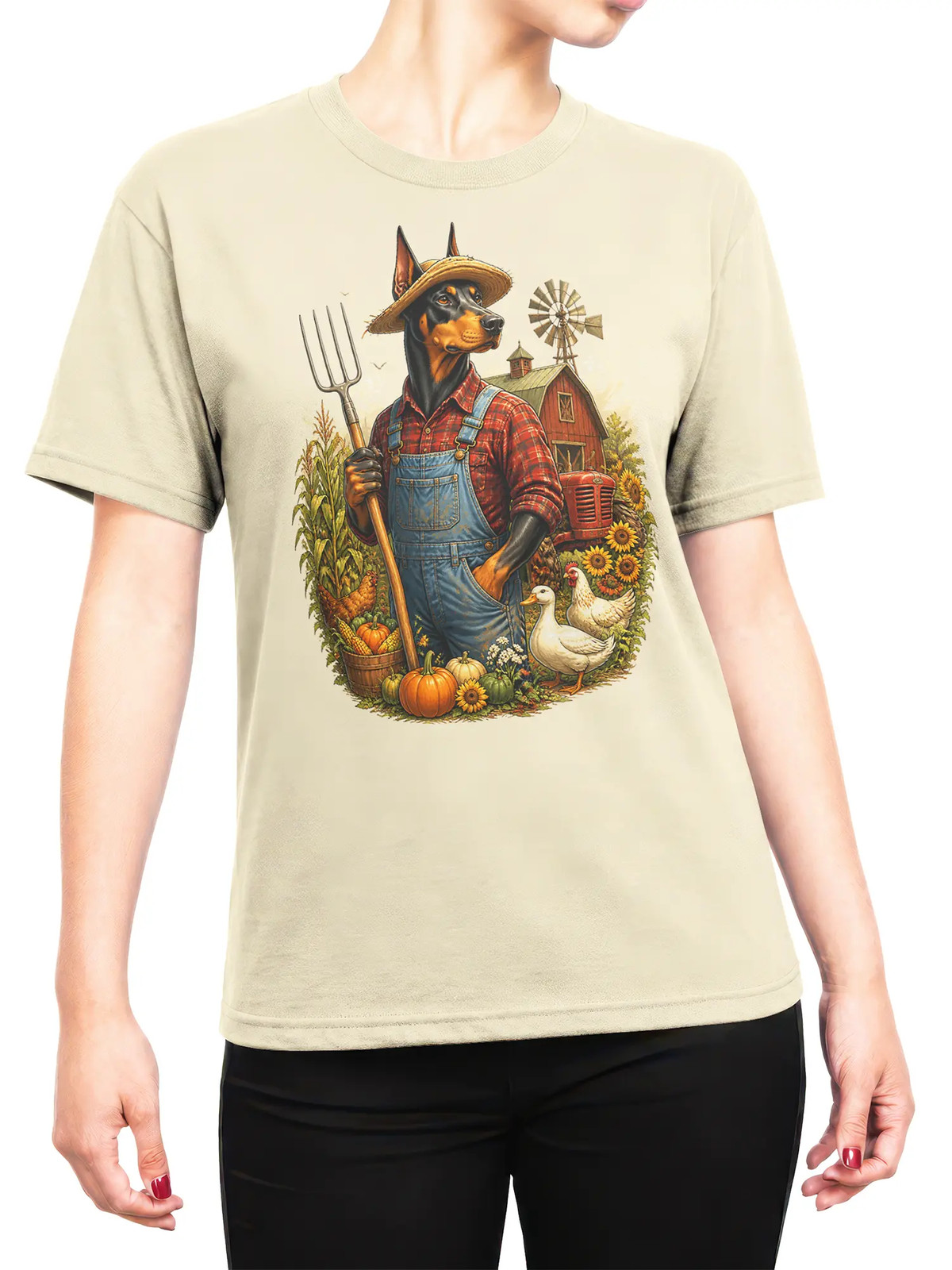 Farmhand Doberman Dog T-Shirt | Unisex