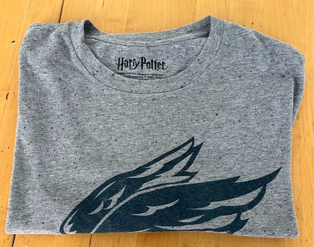 HARRY POTTER ~ RAVENCLAW ~ QUIDDITCH HOGWARTS 07 GRAY T-SHIRT ~ SIZE XL