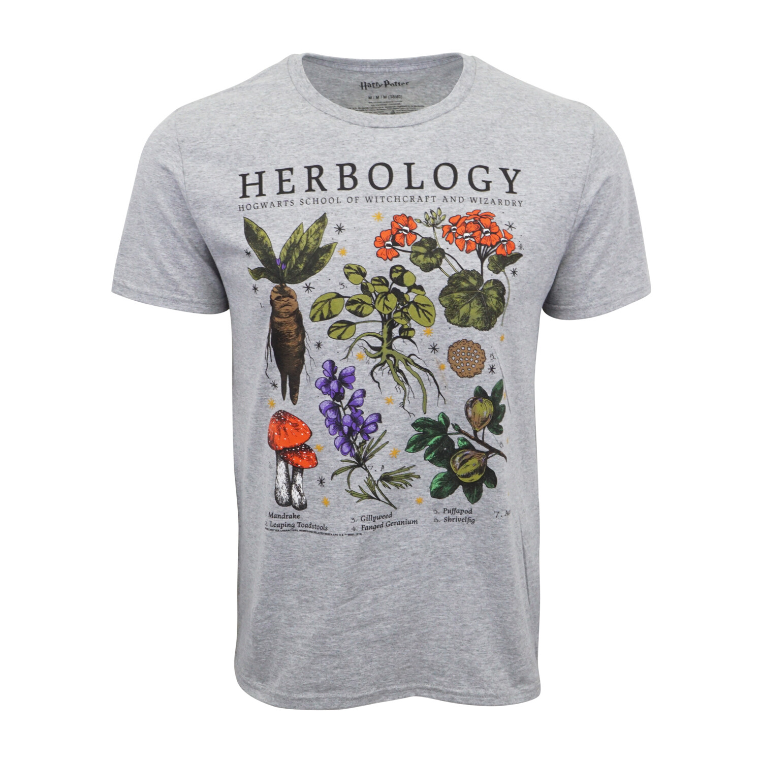 HARRY POTTER HERBOLOGY T SHIRT OFFICIAL ITEM
