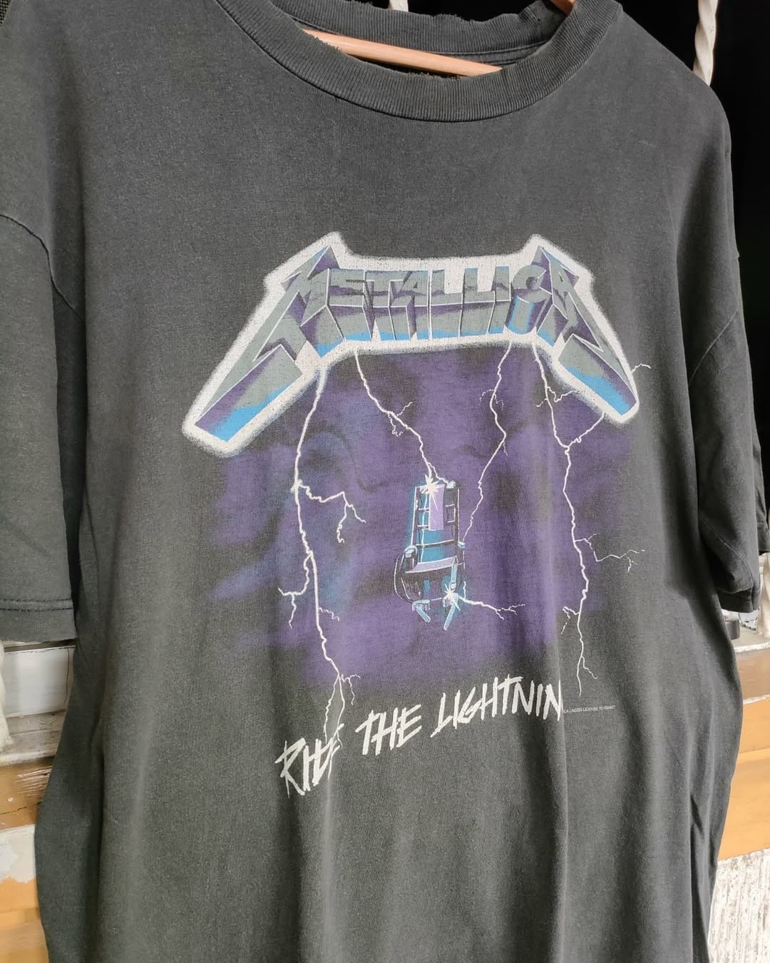 1994 Metallic aaa Ride the lightning Vintage T-Shirt Reprint