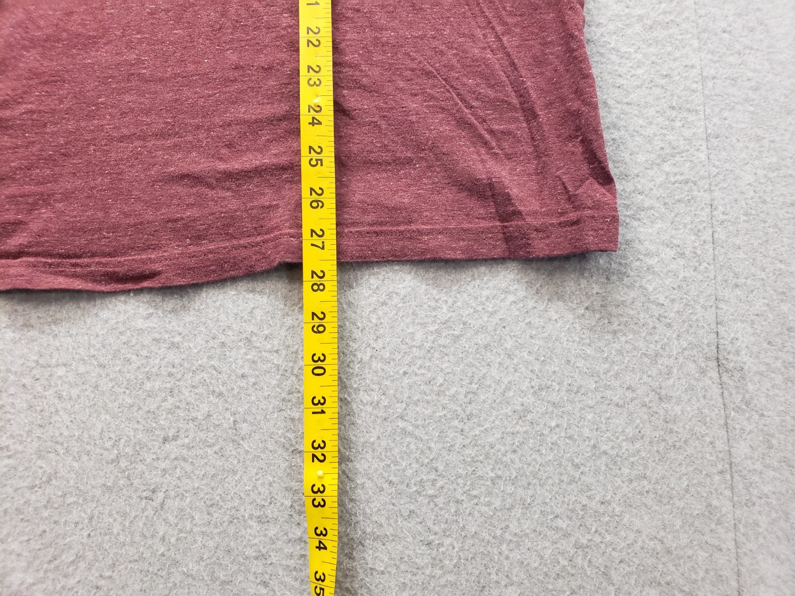 Banana Republic Men T Shirt L Burgundy Heather Crew Neck Long Sleeve Classic Tee