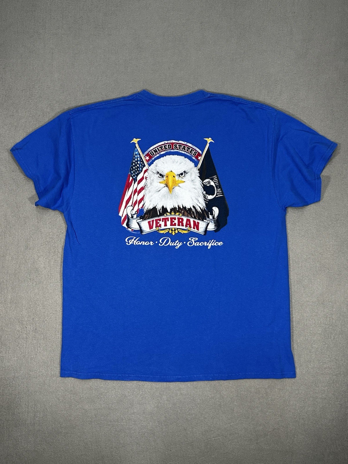 American Veteran Post 4423 POW MIA T-shirt Men’s L Soldiers Usa Flag Eagle