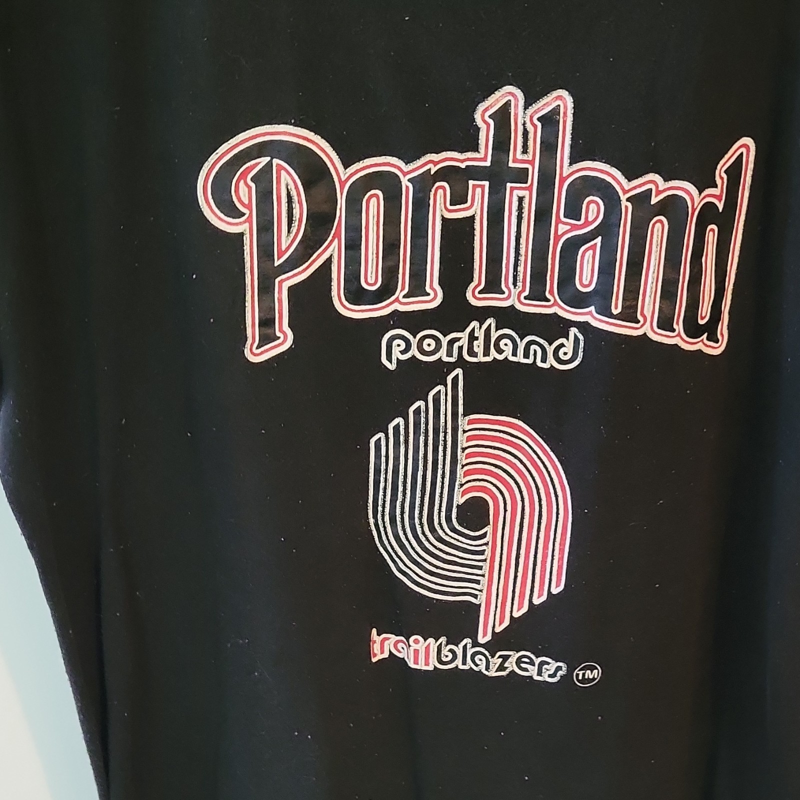 Vintage Portland Trail Blazers T-Shirt Black Large