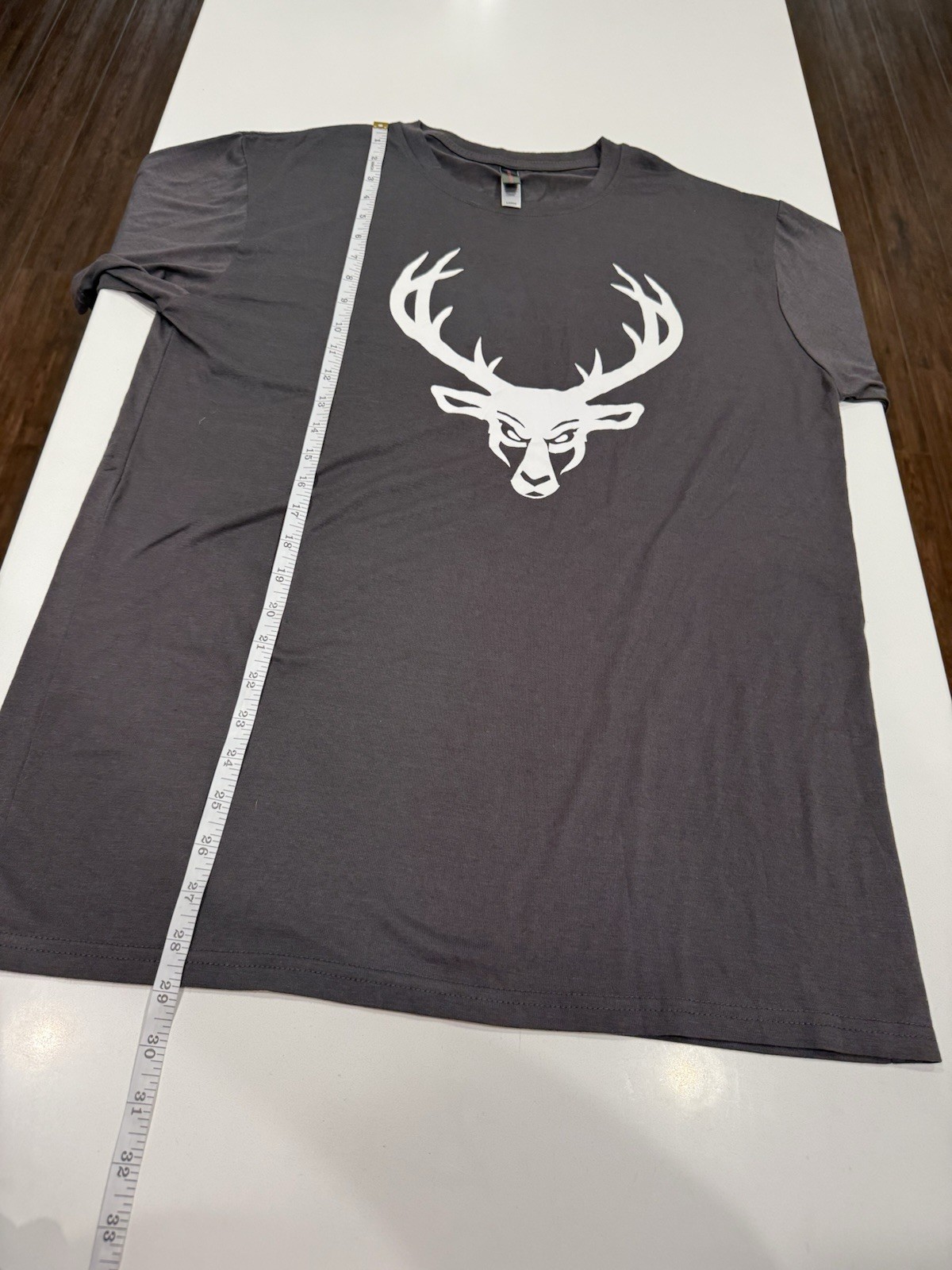 Bucked Up Gray USA Graphic Logo Crew Neck Short Sleeve Men&rsquo;s T-Shirt Size L