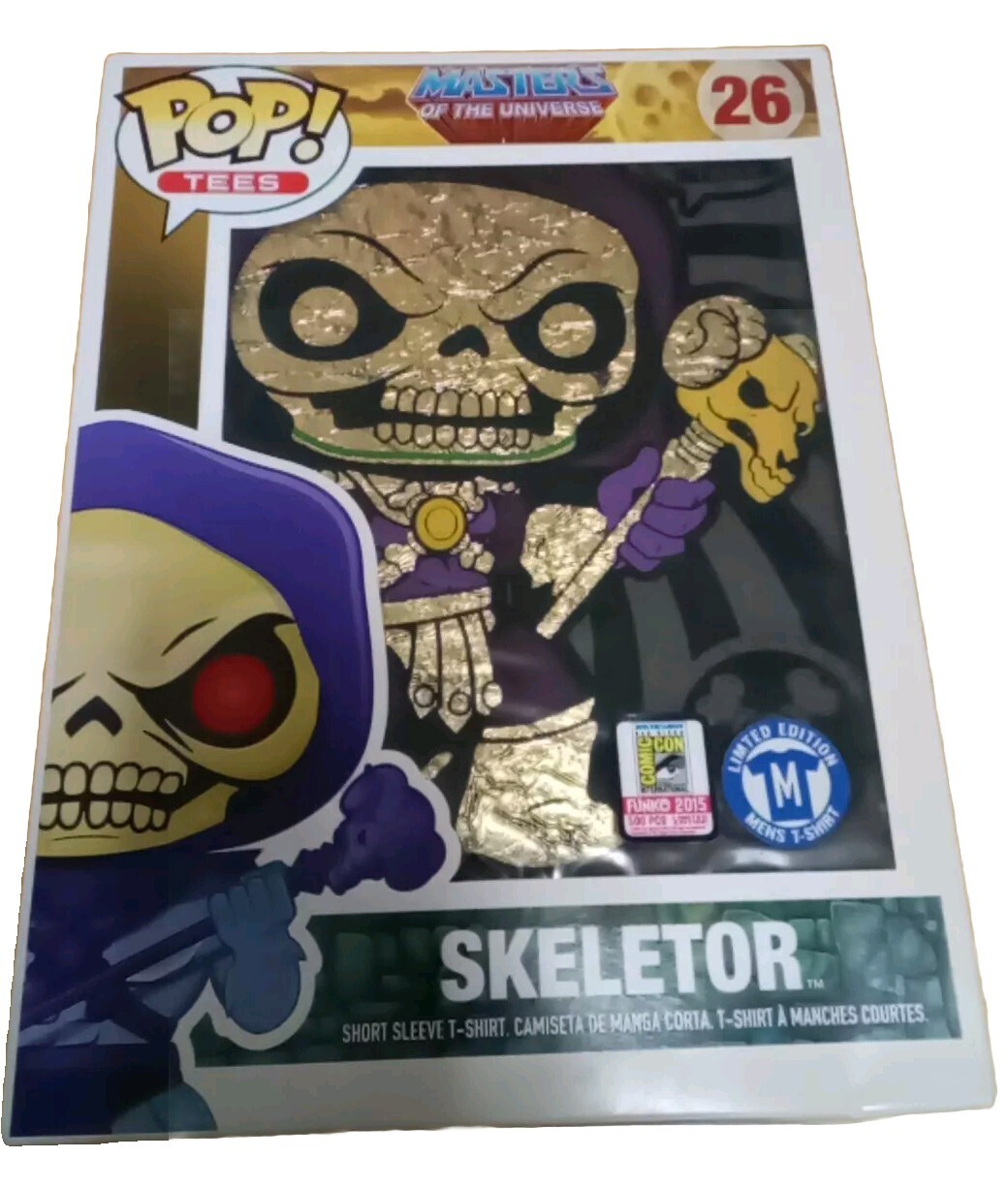 RARE NEW Funko Pop Tees SDCC Exclusive Skeletor MOTU MEDIUM Shirt LE /500!