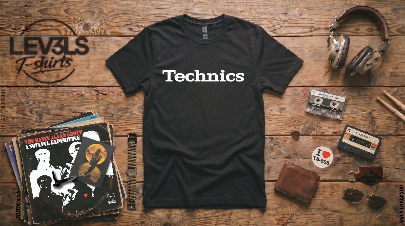 TECHNICS LOGO T SHIRT DJ 1200 TURNTABLE MUSIC VARIOUS COLORS SIZES M-2XL