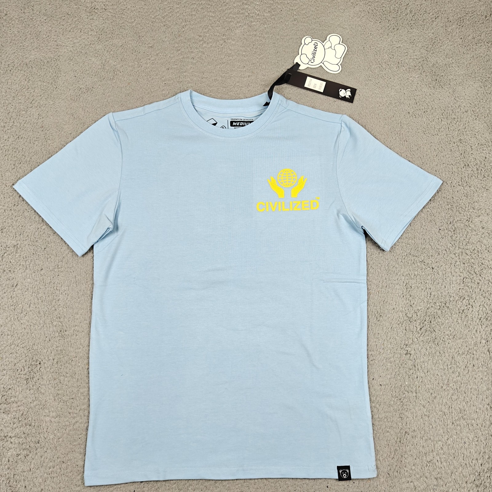 Civilized Revenge Shirt Mens Medium Blue Graphic Tee Movie Poster Streetwear New
