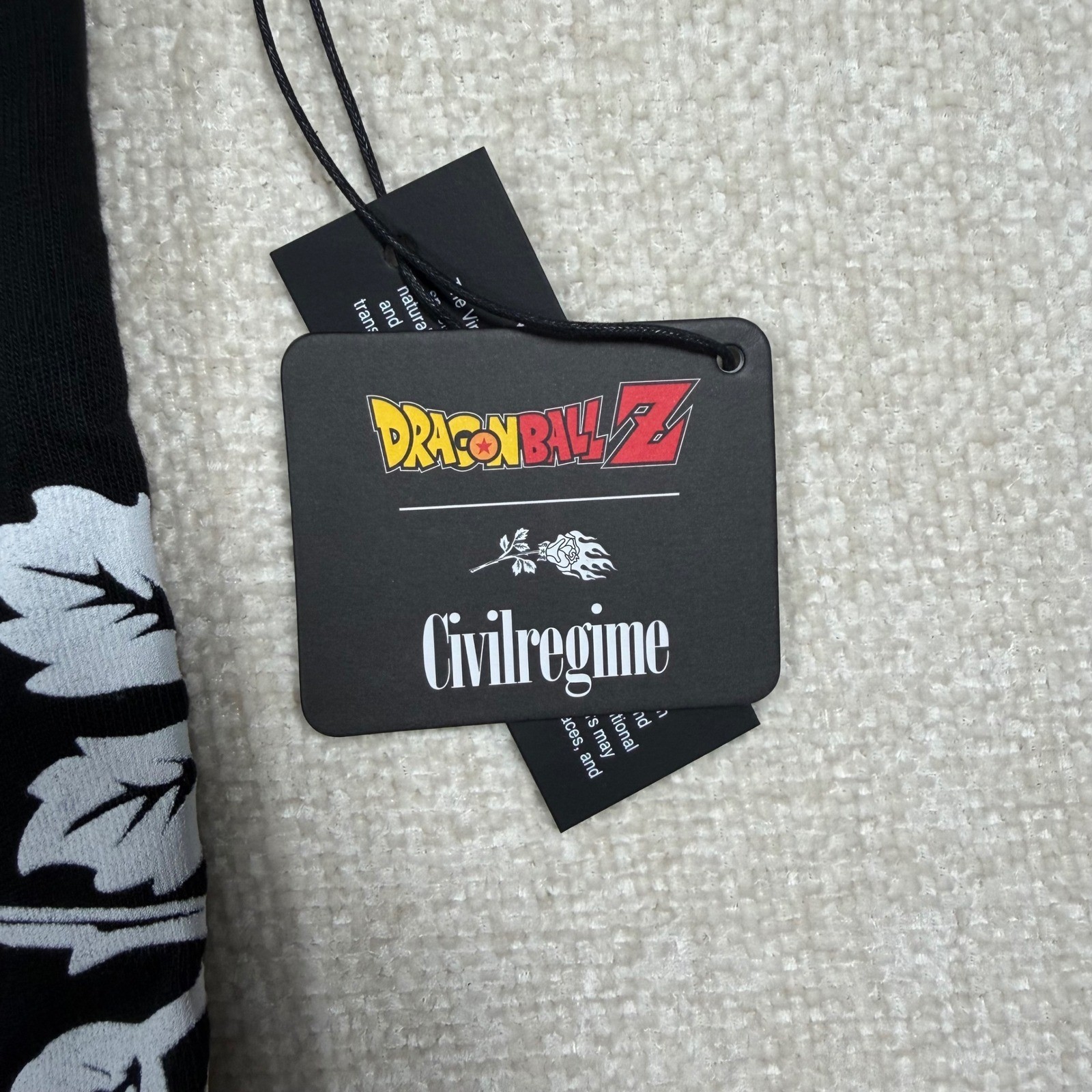 Civil Regime x Dragon Ball Z Trunks Oversized Graphic Tee Black Large Brand New