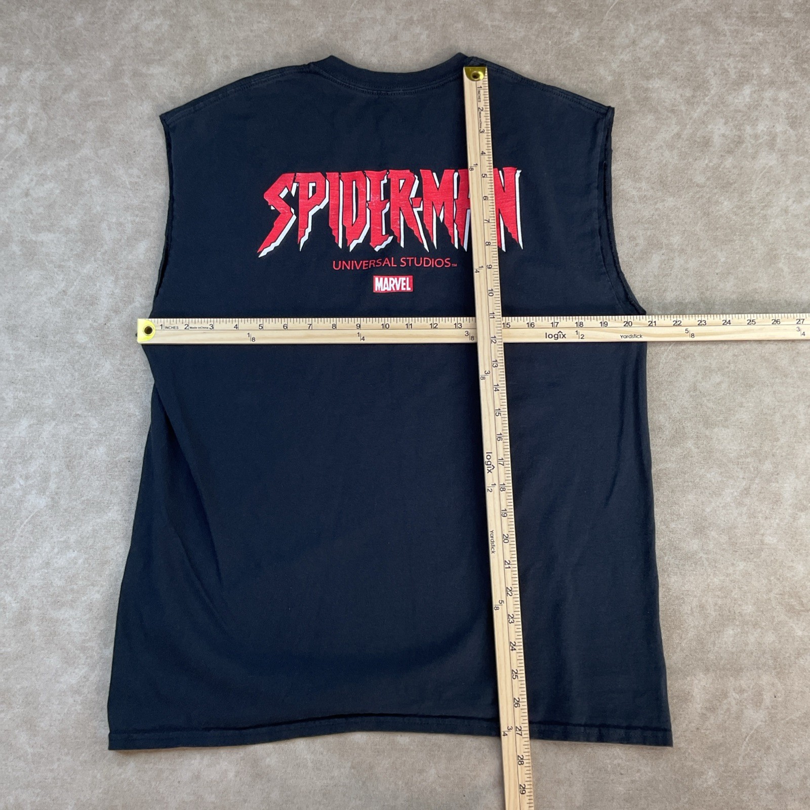 Spiderman T-Shirt Sz L Universal Studios Parks Marvel Graphic Tee Double Sided