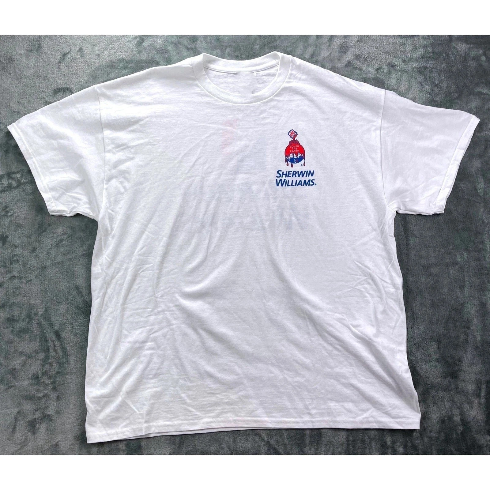 Sherwin Williams White Graphic T-Shirt Gildan DryBlend S-4XL
