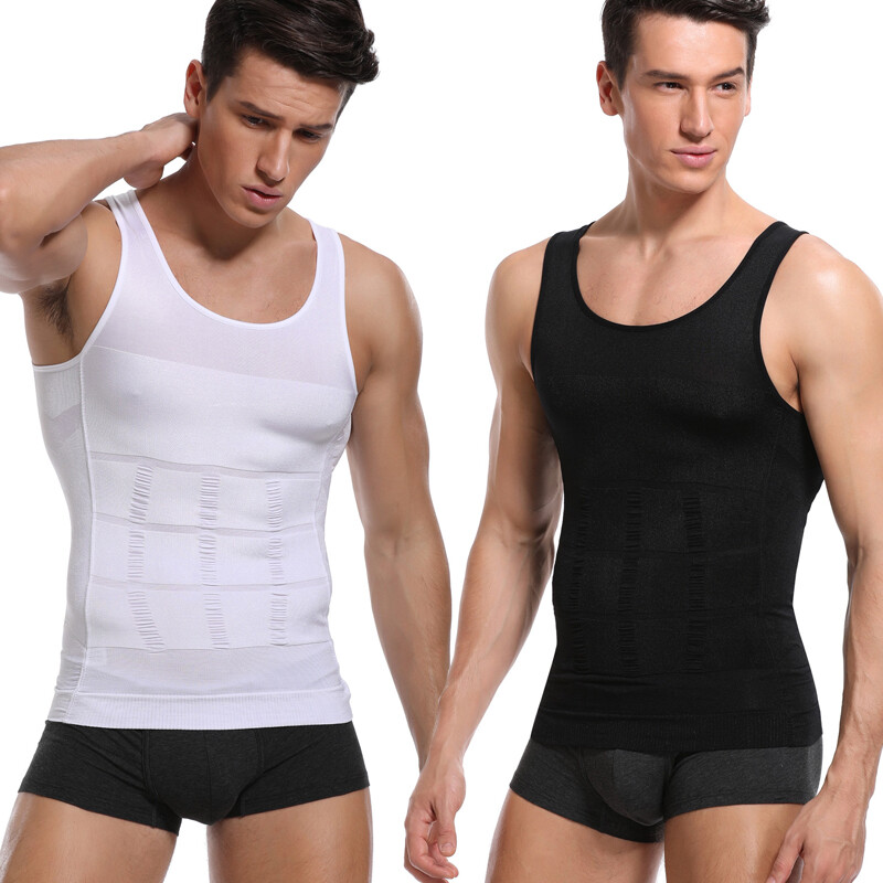 Men&rsquo;s Slimming Tummy Body Shaper Vest Compression T-Shirt Ultra Durable Tank Top