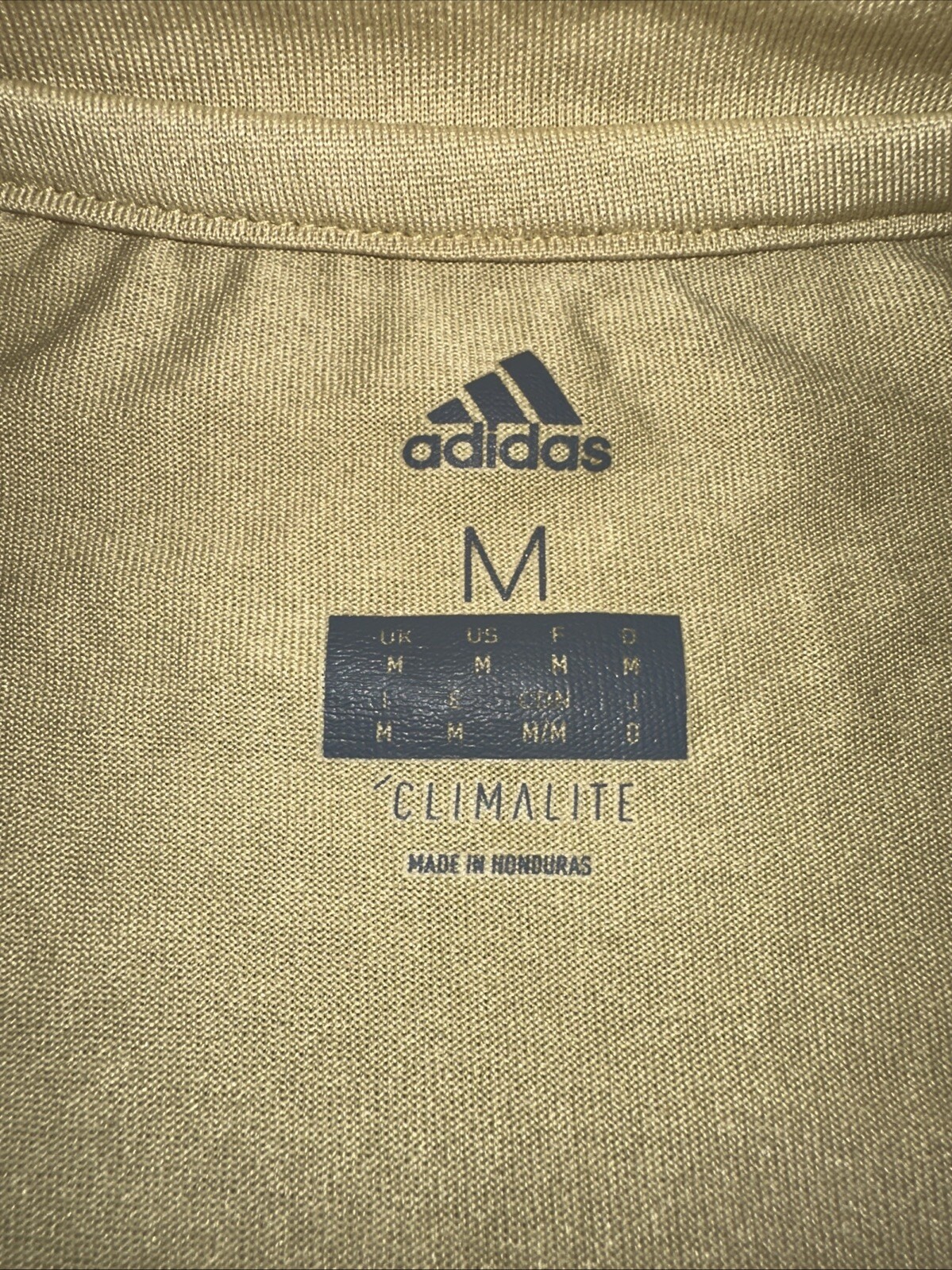 Adidas Climate Gold GT Georgia Tech Men’s Medium Football Dry Fit T-Shirt DX2436
