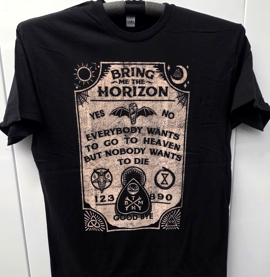 Bring Me the Horizon T-shirt Ouija Board Deathcore Metal Men&rsquo;s Tee Black New
