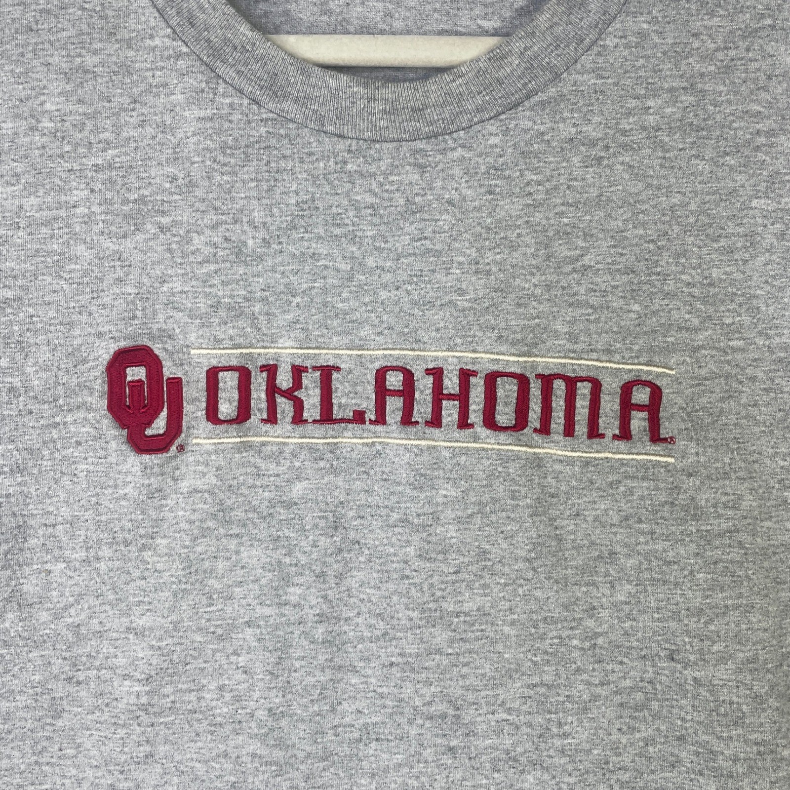 Team Edition Oklahoma Sooners T-Shirt Mens 2XL Gray Embroidered Logo NCAA