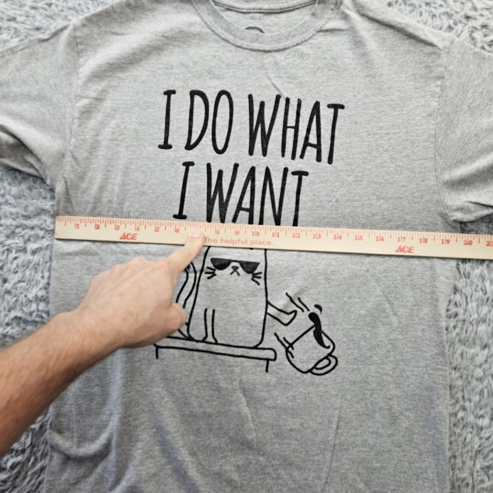 DOM Funny Cat T Shirt I Do What I Want Medium Cotton Blend
