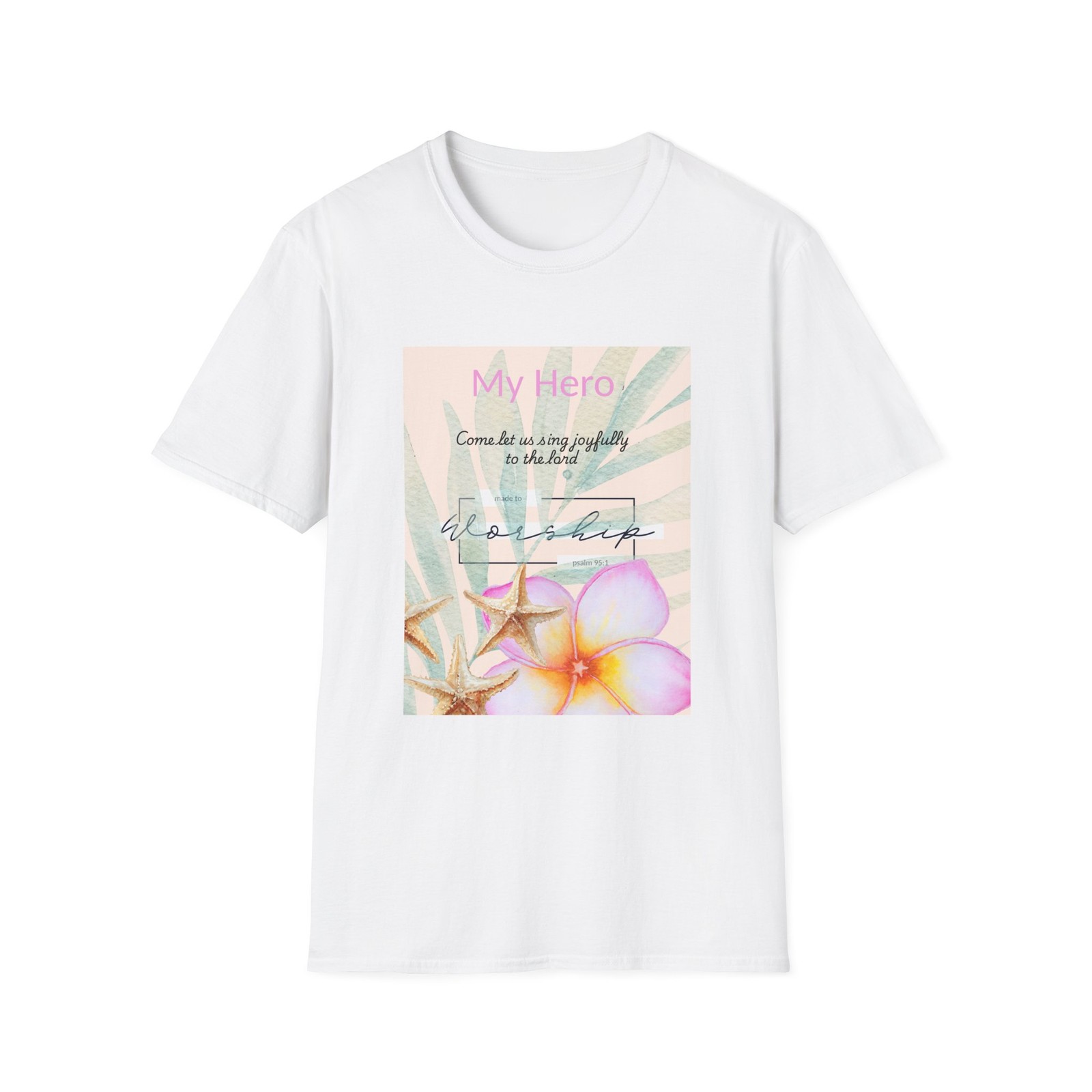 My Hero Floral Tribute T-Shirt | Plumeria Palm Design
