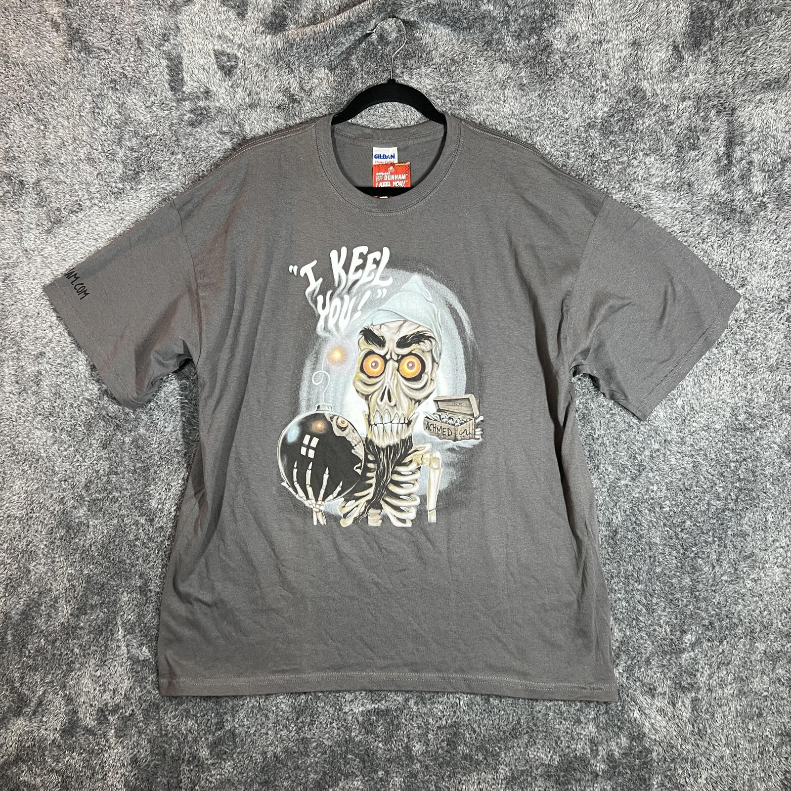 Jeff Dunham Shirt Mens XL Gray Achmed I Keel You Graphic Tee Comedy Brand New