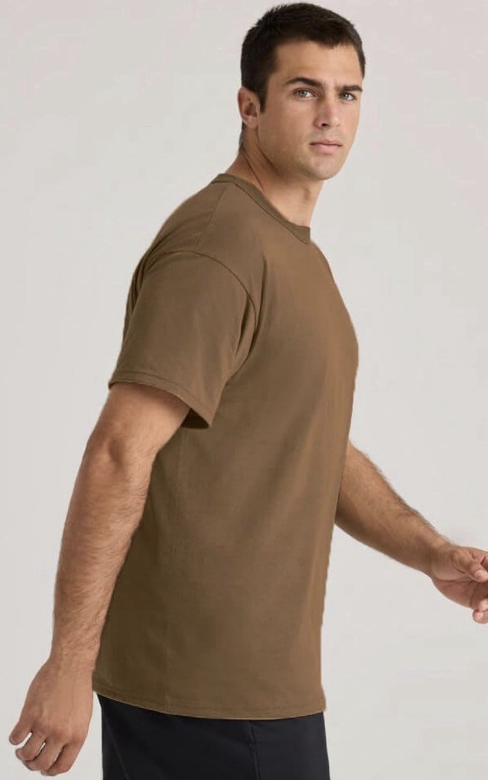Athletic Works Men&rsquo;s Brown Moisture Wicking Tri-Blend Crew Neck T-Shirt 3XL