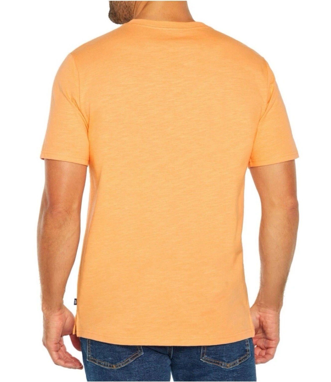 GAP Men&rsquo;s Soft Short Sleeve Half Button Collar Slub Henley Apricot Wash Medium