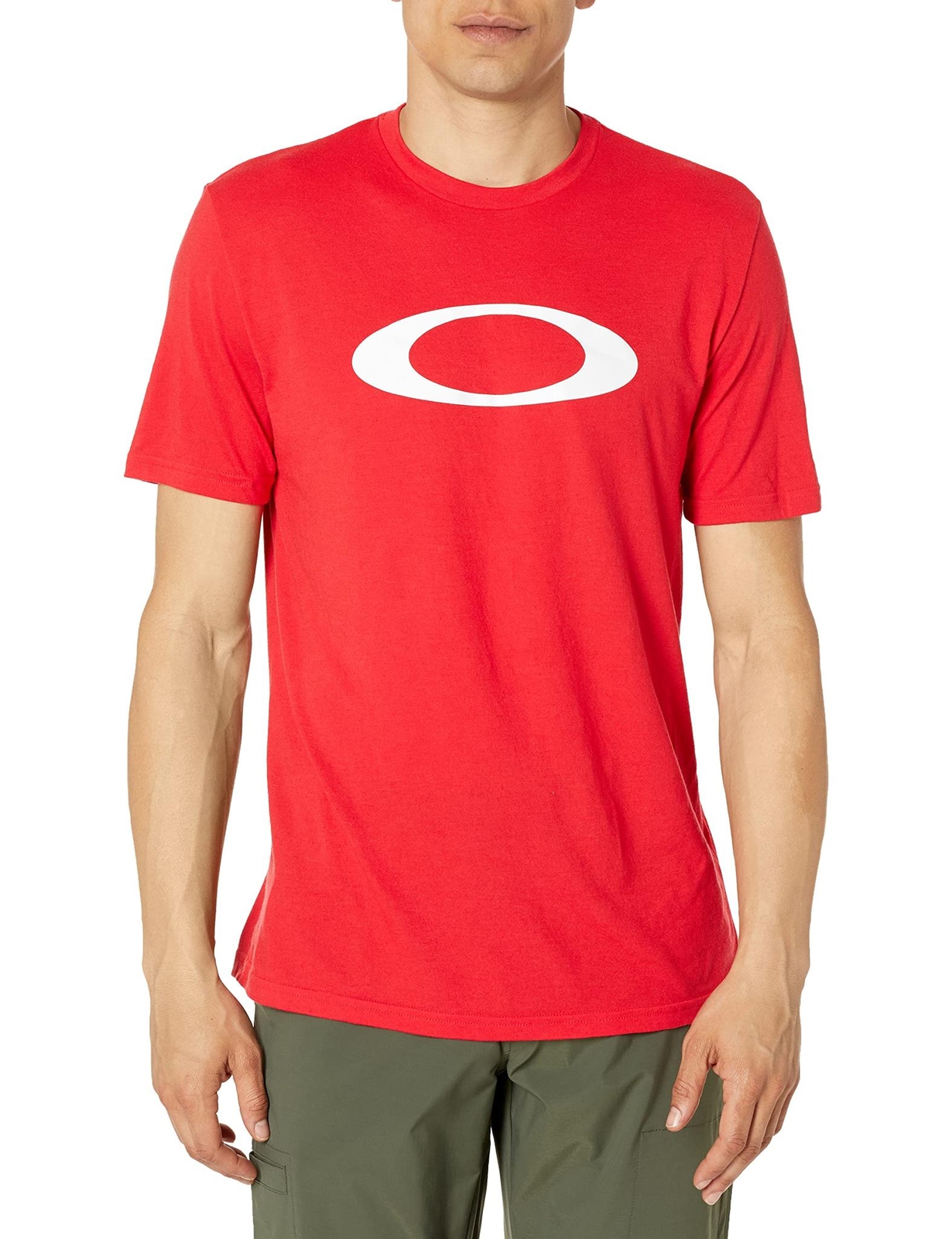 Oakley Men&rsquo;s O-Bold White Ellipse RED LINE SS Tee T-Shirt XS X-Small US Logo