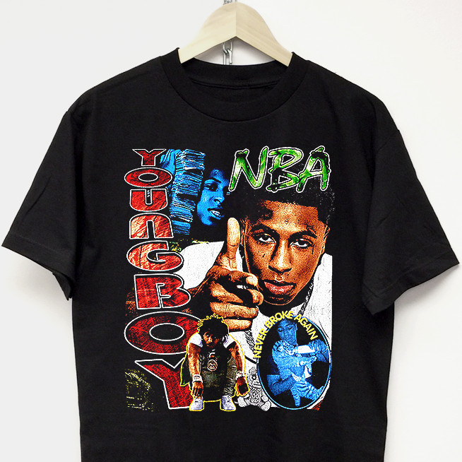 Youngboy Never Broke Again T-shirt vintage rap tee hip hop tour merch streetwear