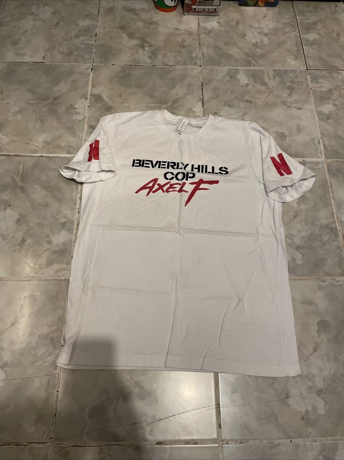 Netflix Beverly Hills Cop Axel Foley Eddie Murphy Promo T-Shirt SZ Large Rare