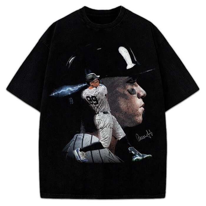 Aaron Judge New York Custom Comic Style Baseball Custom Graphic T-Shirt