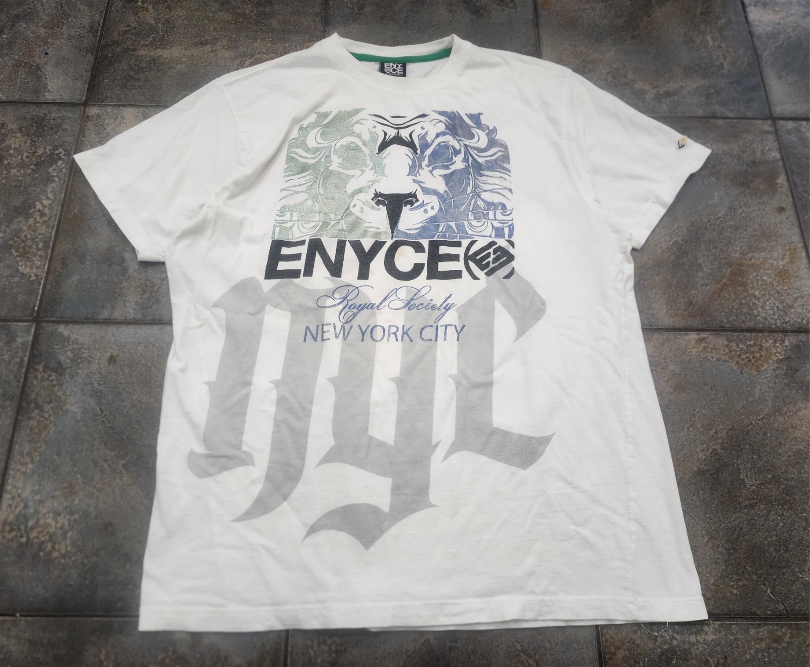 Vintage Y2K Enyce Men&rsquo;s 2XL 2009 Streetwear Hip Hop Skater White T Shirt
