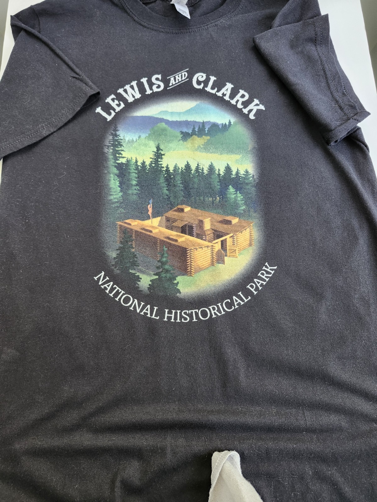 Lewis & Clark National Historical Park T-Shirt Medium Black Graphic Tee Gildan M