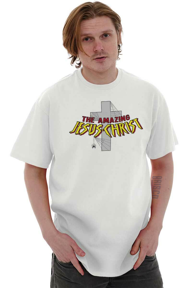Amazing Jesus Christ Christian Religious Adult Short Sleeve Crewneck Tee