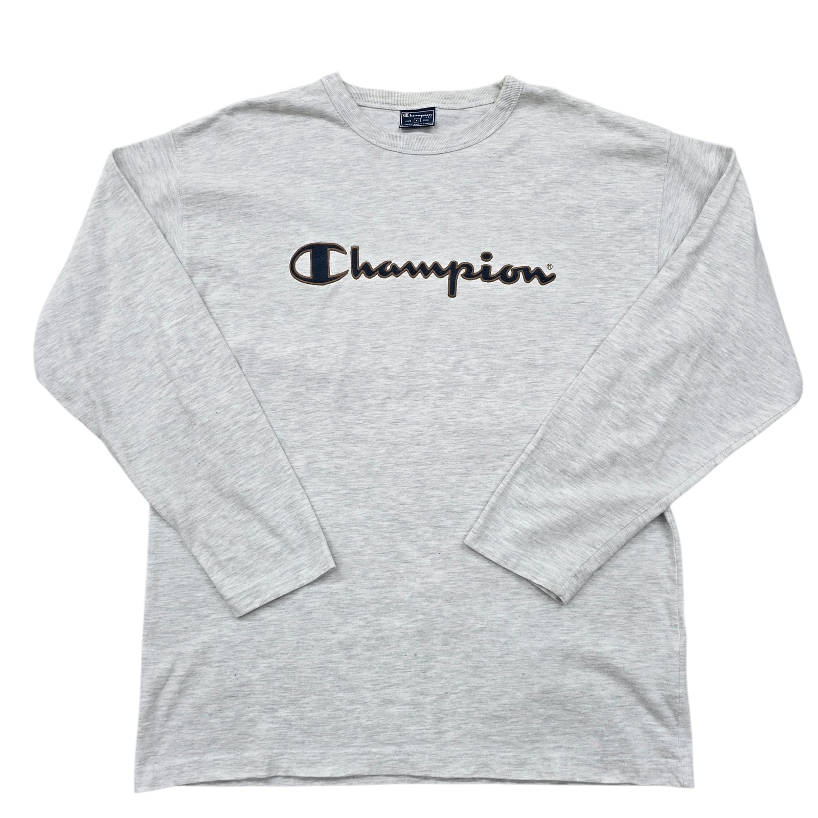 Champion Men&rsquo;s XL Heather Gray Long Sleeve Crew Neck Shirt