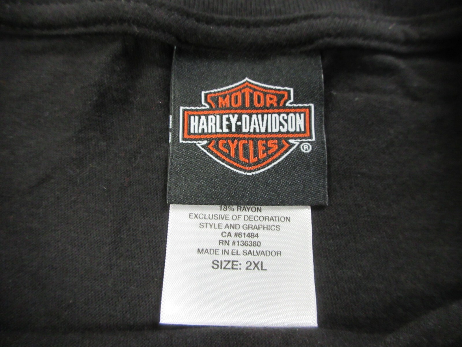 Harley Davidson Shirt Mens 2XL XXL Black Motorcycle Bike Biker Barbed Wire Logo