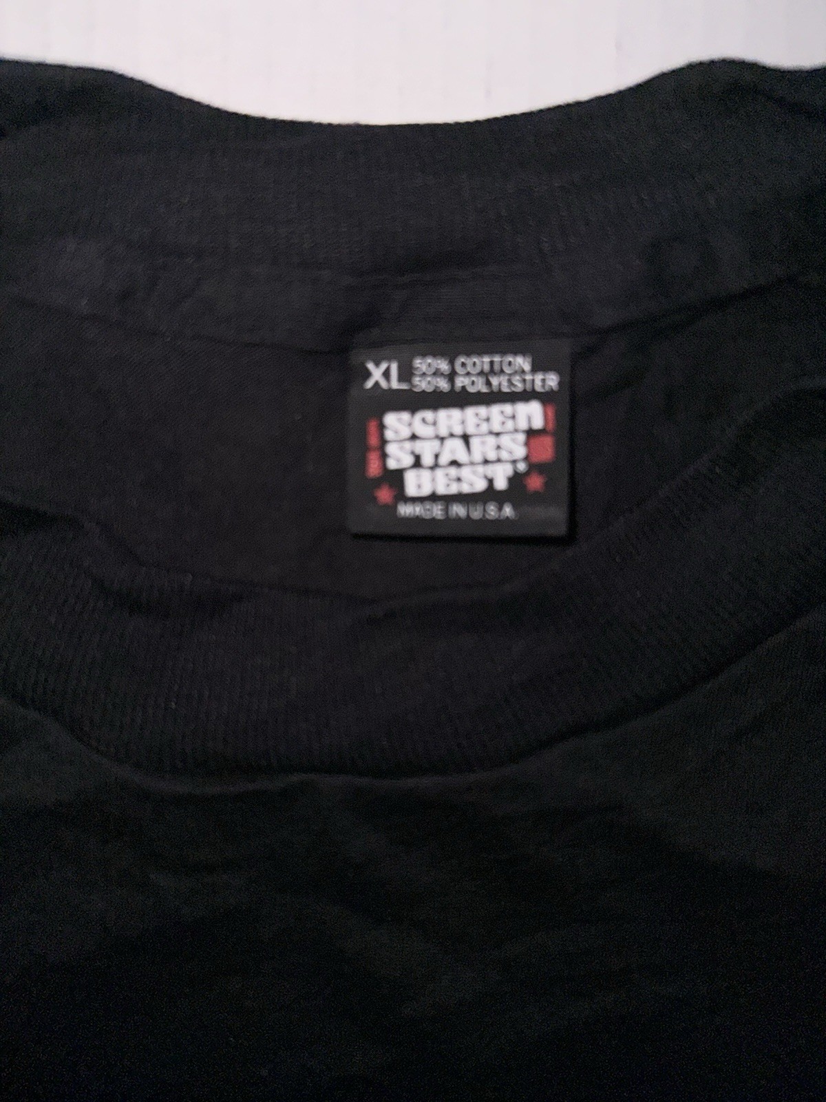 Vintage NOS 90’s XL Black Screen Stars Best T-shirt. Single Stitch. Made In USA.