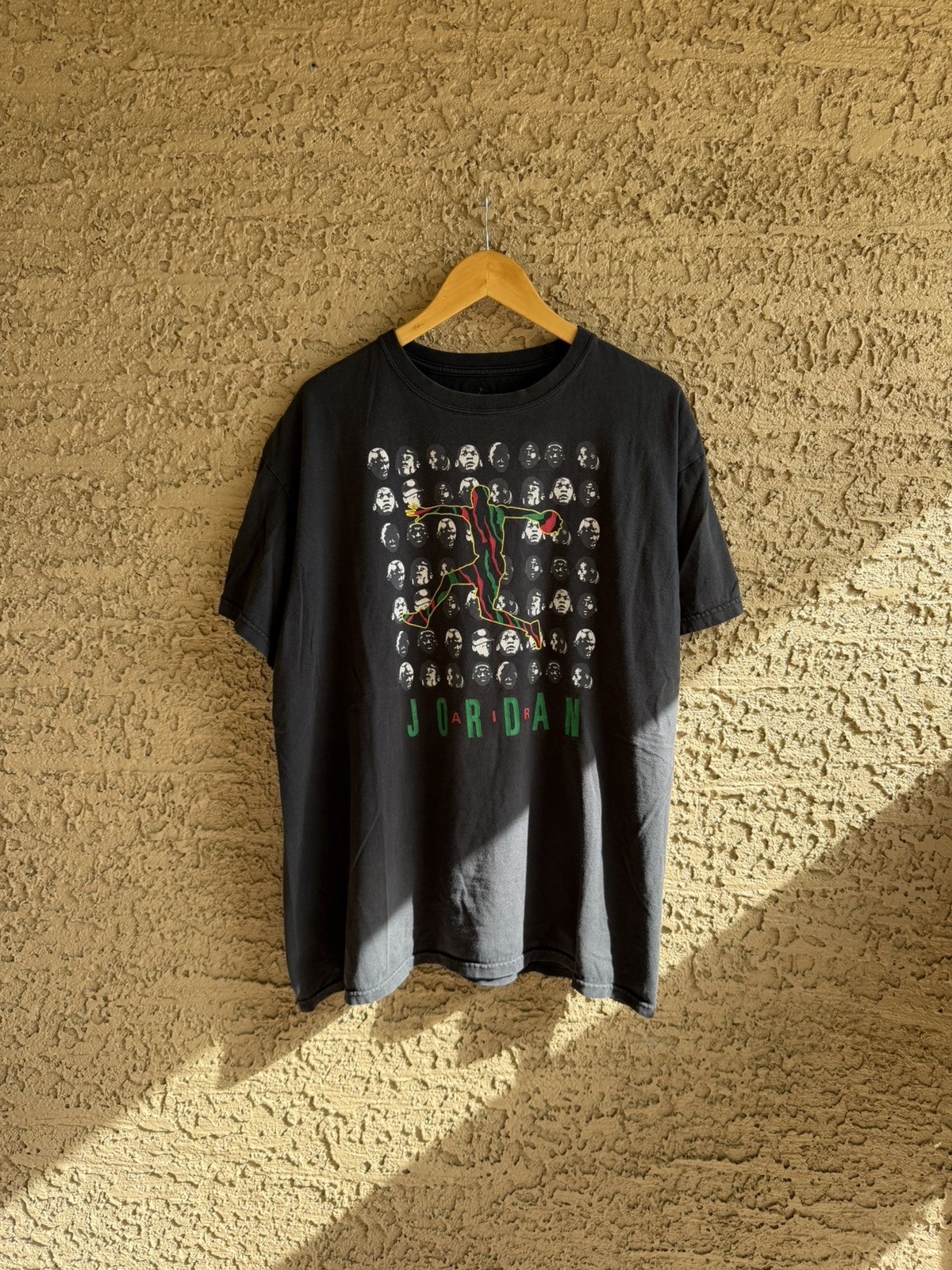 Air Jordan X A Tribe Called Quest T-shirt Men&rsquo;s XL Black Logo Rap Hip Hop MJ