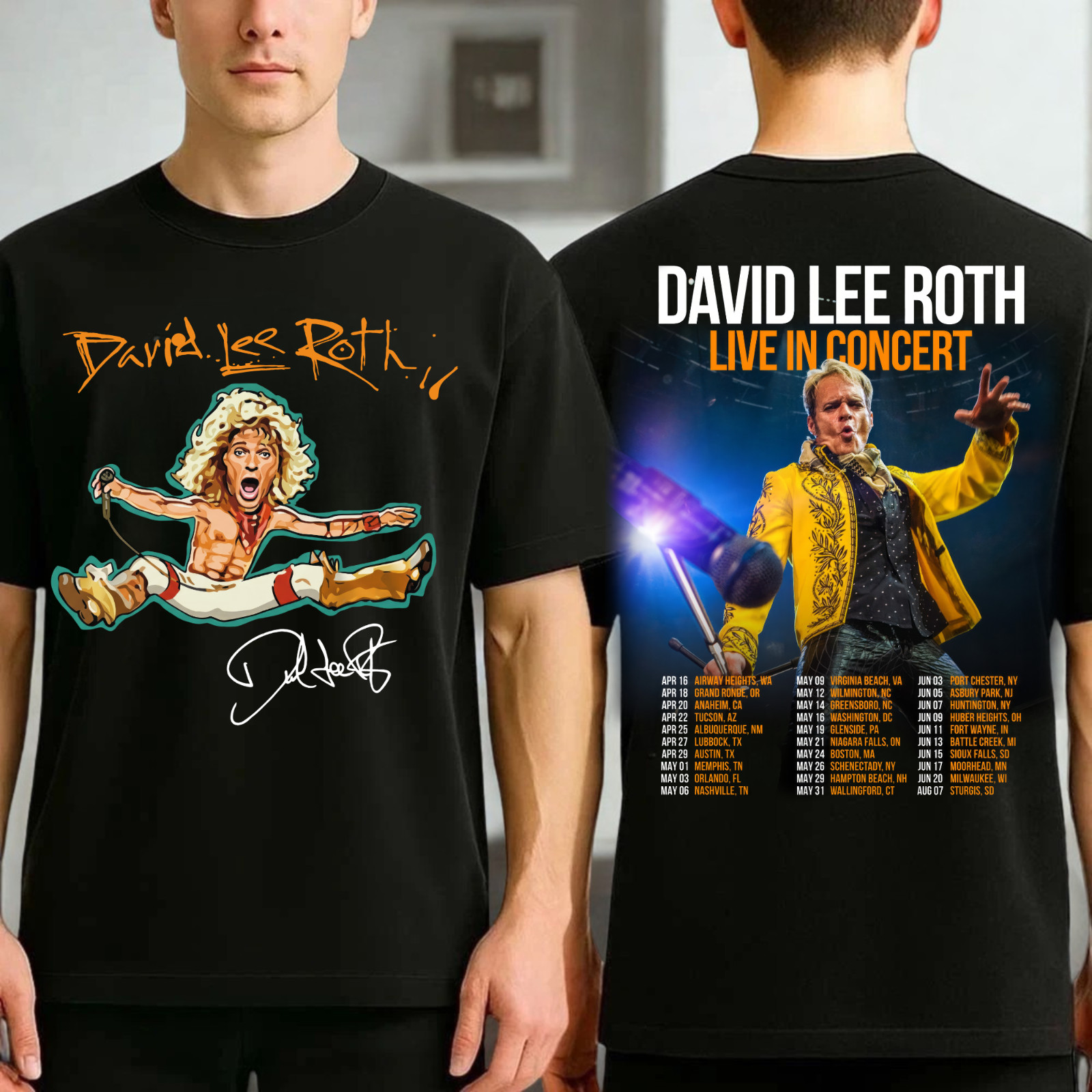 David Lee Roth Shirt, North American Tour 2026 Tee, Concert Fan Gift