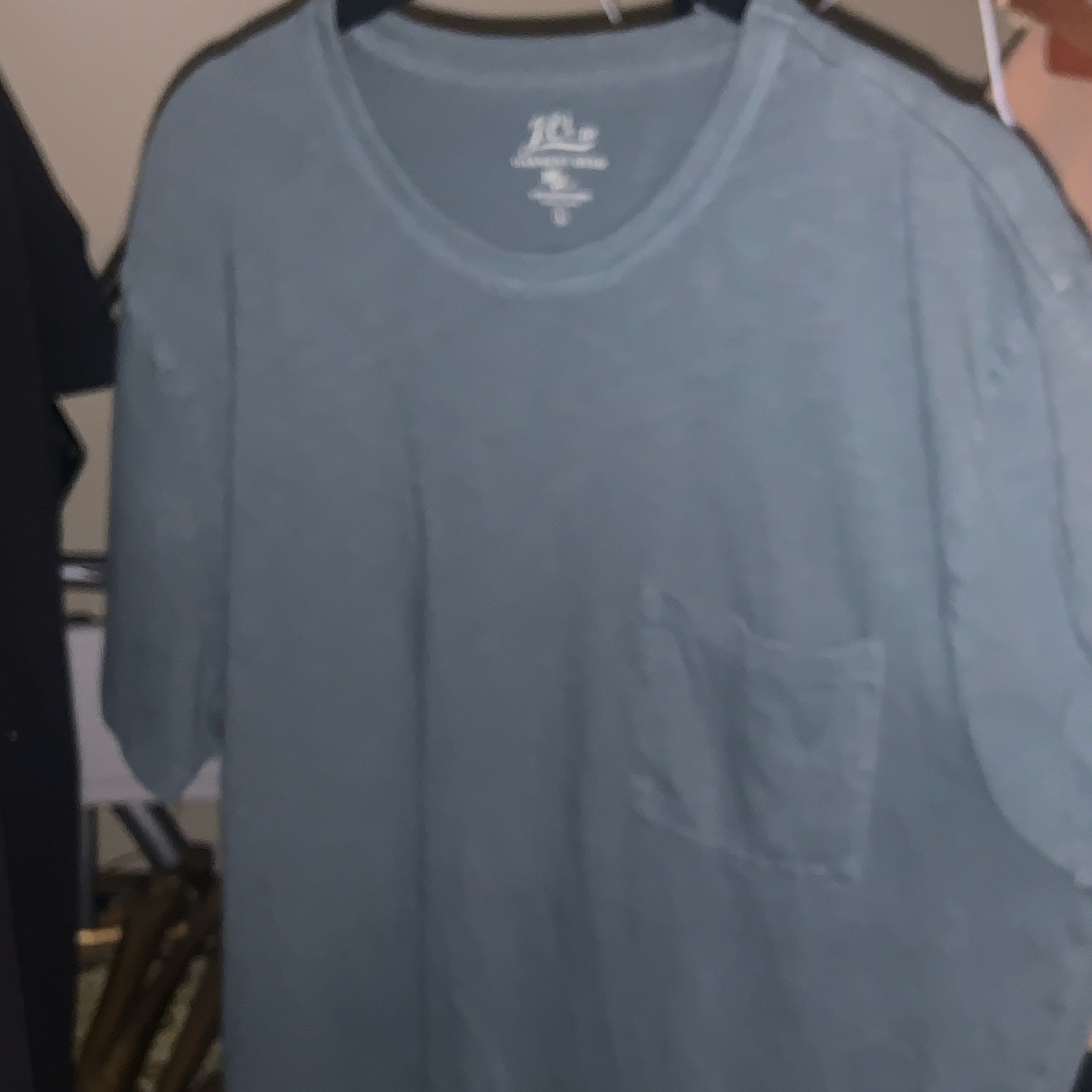 J.Crew Men&rsquo;s Blue Cotton Knit Crew Neck Pocket Short Sleeve T-Shirt L