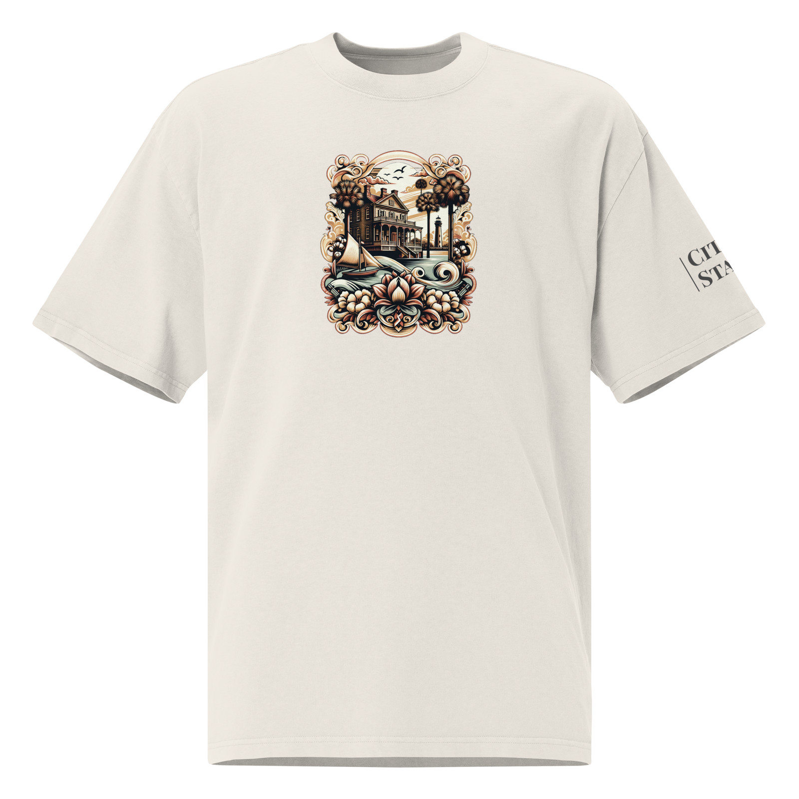 Oversized faded t-shirt (SOUTH CAROLINA)