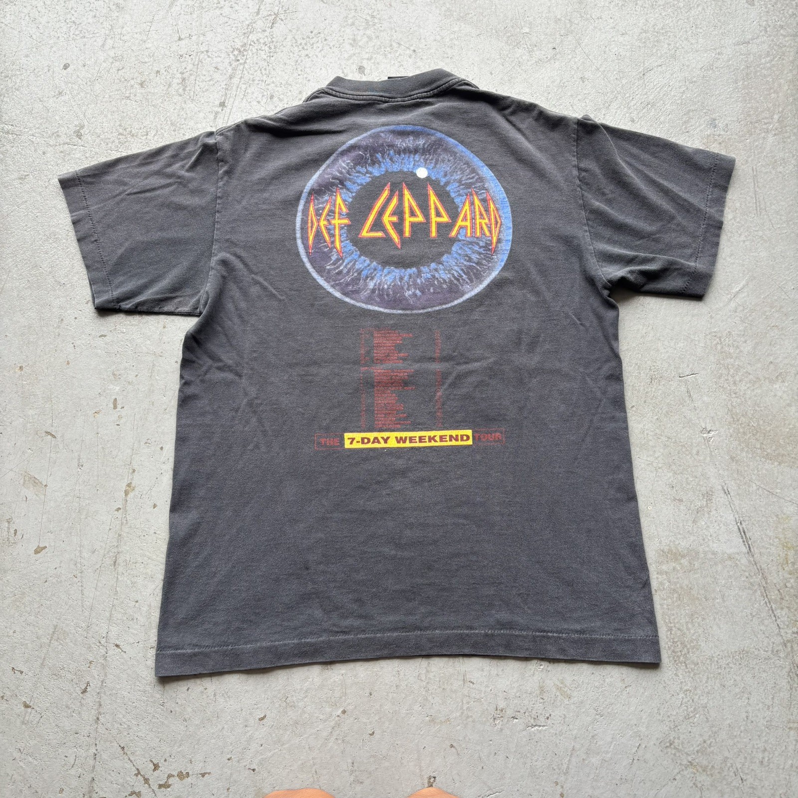 Vintage Def Leppard Adrenalize Shirt Mens XL Black 1992 Single Stitch Faded 90s