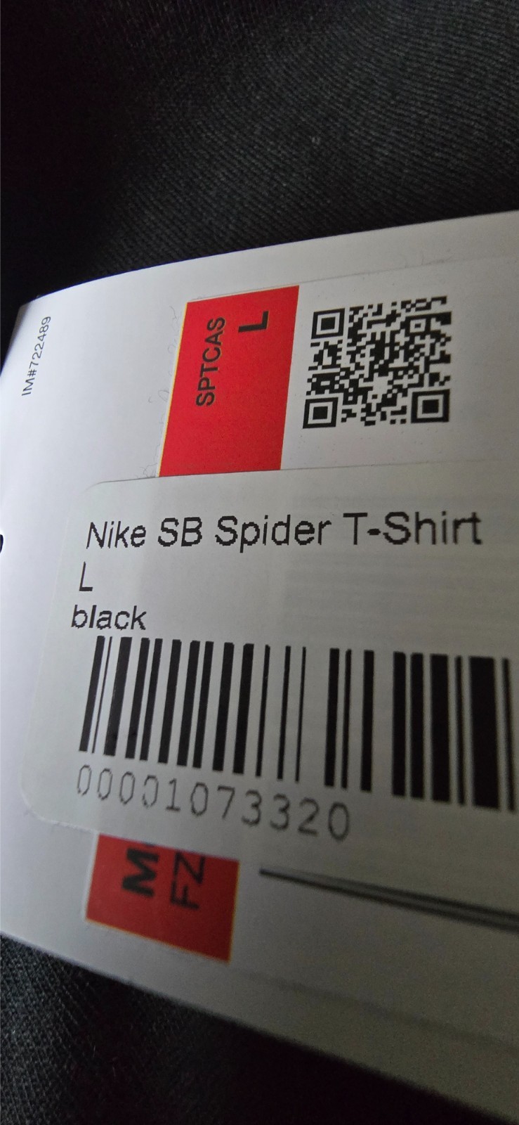 Nike SB OC Spider Tee – (Glow in the dark) Black -Size Large – NWT