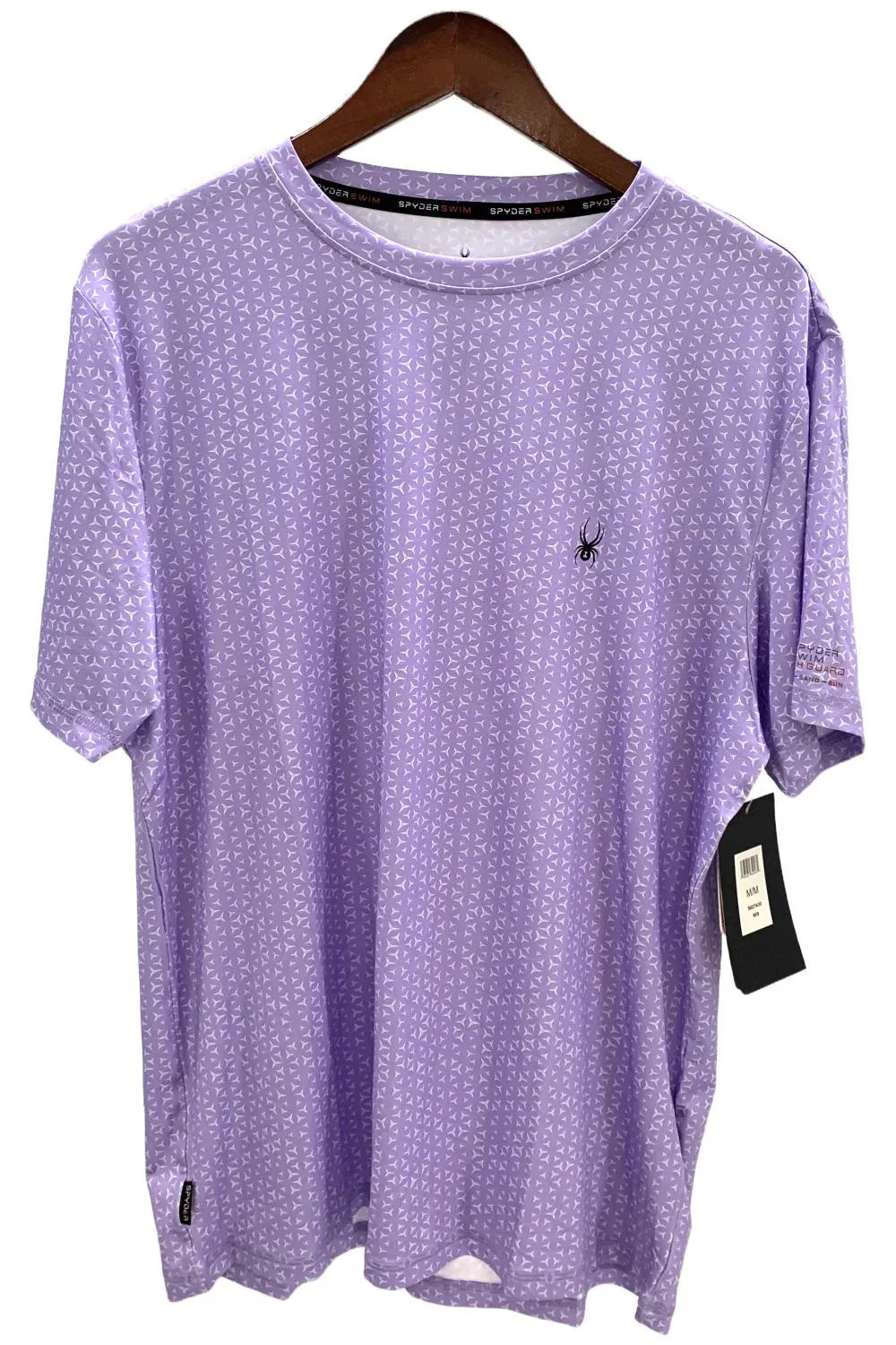 Spyder Men&rsquo;s Standard Quick Dry Short Sleeve Solid Rashguard Purple
