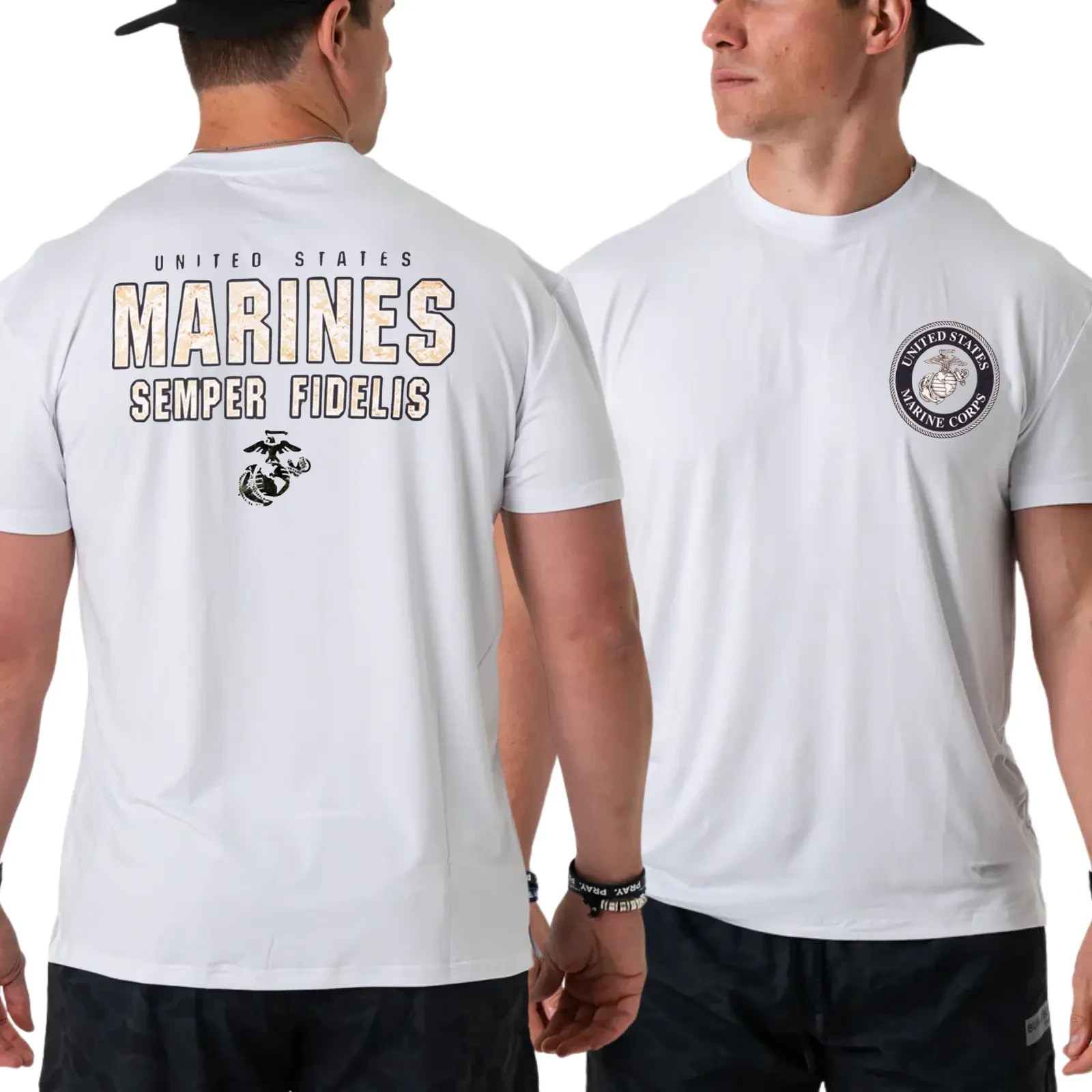 United States Marines Semper Fidelis T-Shirt, Bold Military Lettering Graphic