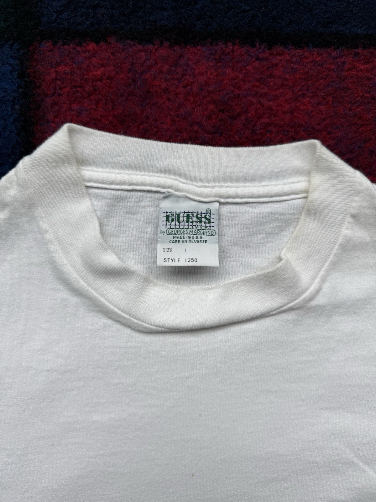 Vintage GUESS USA ARIZONA Logo Spell out Tshirt Mens Large 90s Georges Marciano