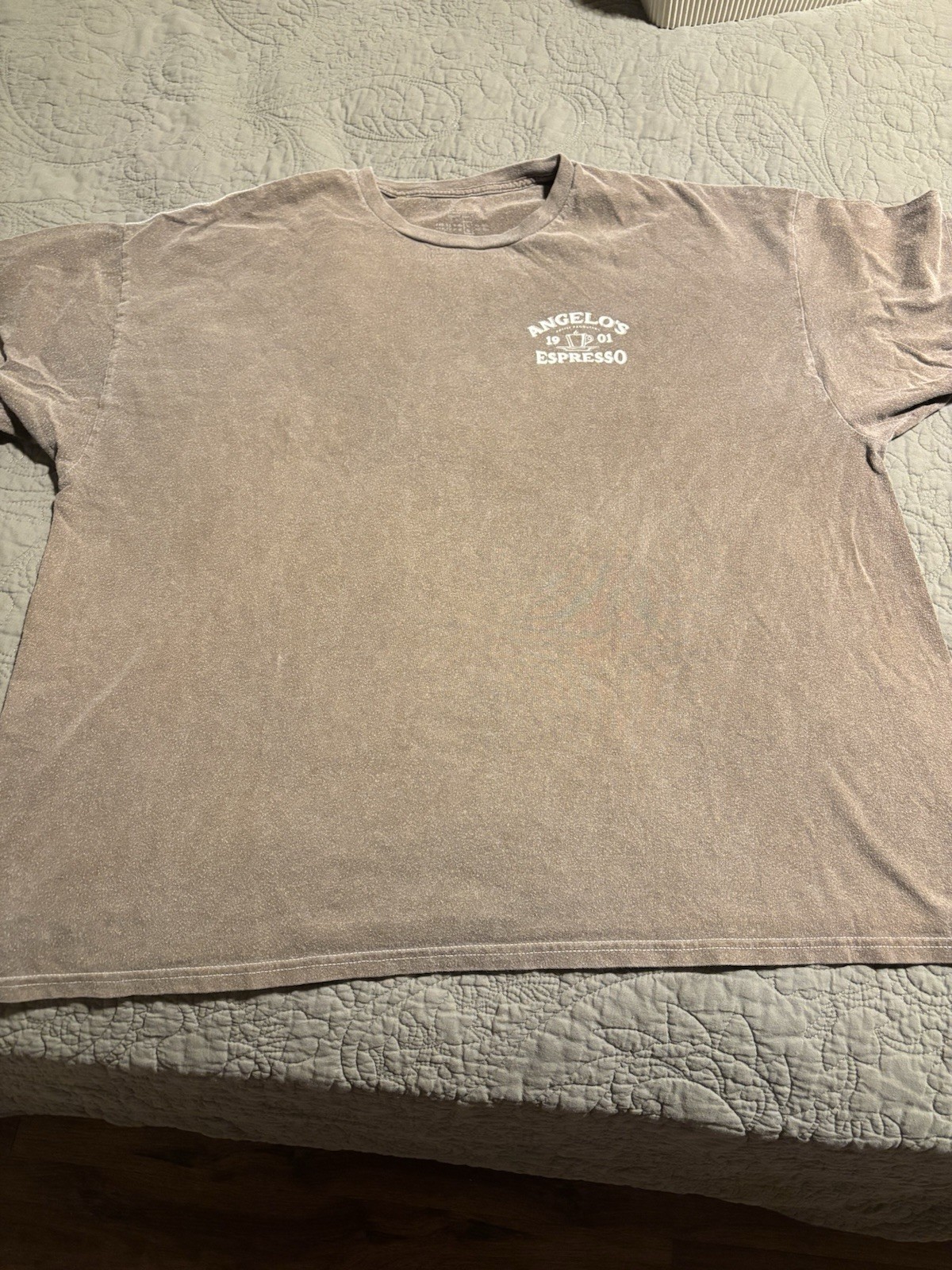 Angelo&rsquo;s Espresso Brown Men&rsquo;s Graphic Print Short Sleeve Crew Neck T-Shirt