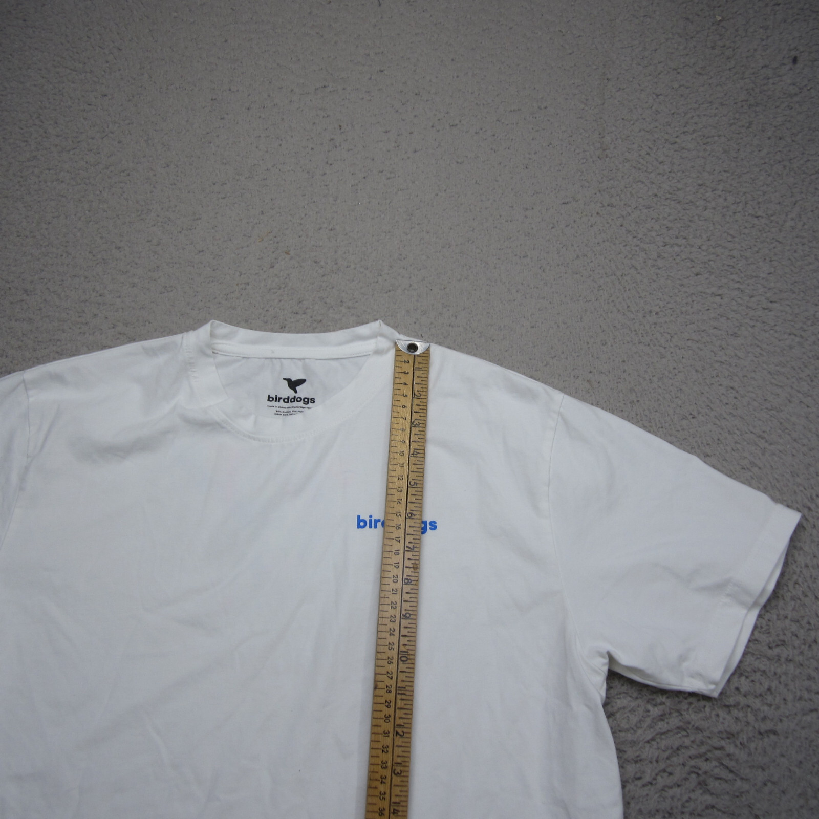 Birddogs Shirt Mens Large White Cotton Tee Casual Lightweight