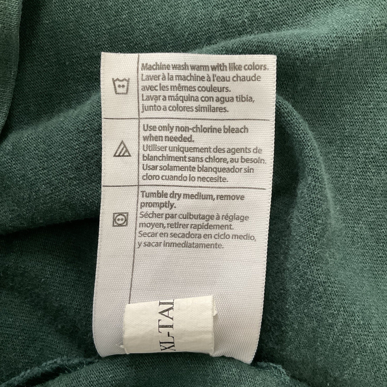 Carhartt K87 Pocket T Shirt XL Tall Green Original Fit Heavyweight USA Work