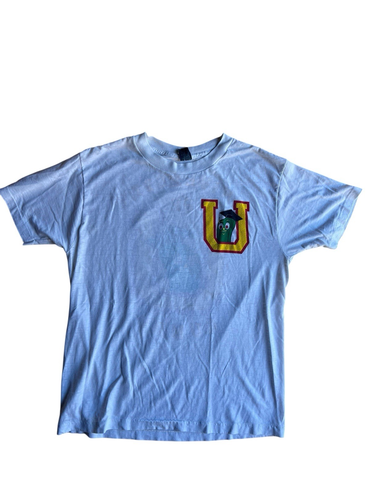 Vintage 1985 University of Gumby Crewneck T-Shirt Men&rsquo;s Size XL 80s shirt tv