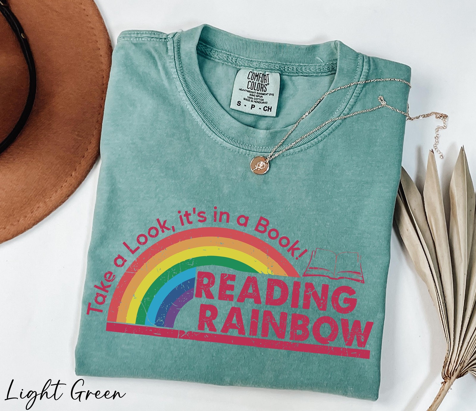 Comfort Colors® Take a Look It&rsquo;s in a Book Shirt, Reading Rainbow Shirt, Book Lo