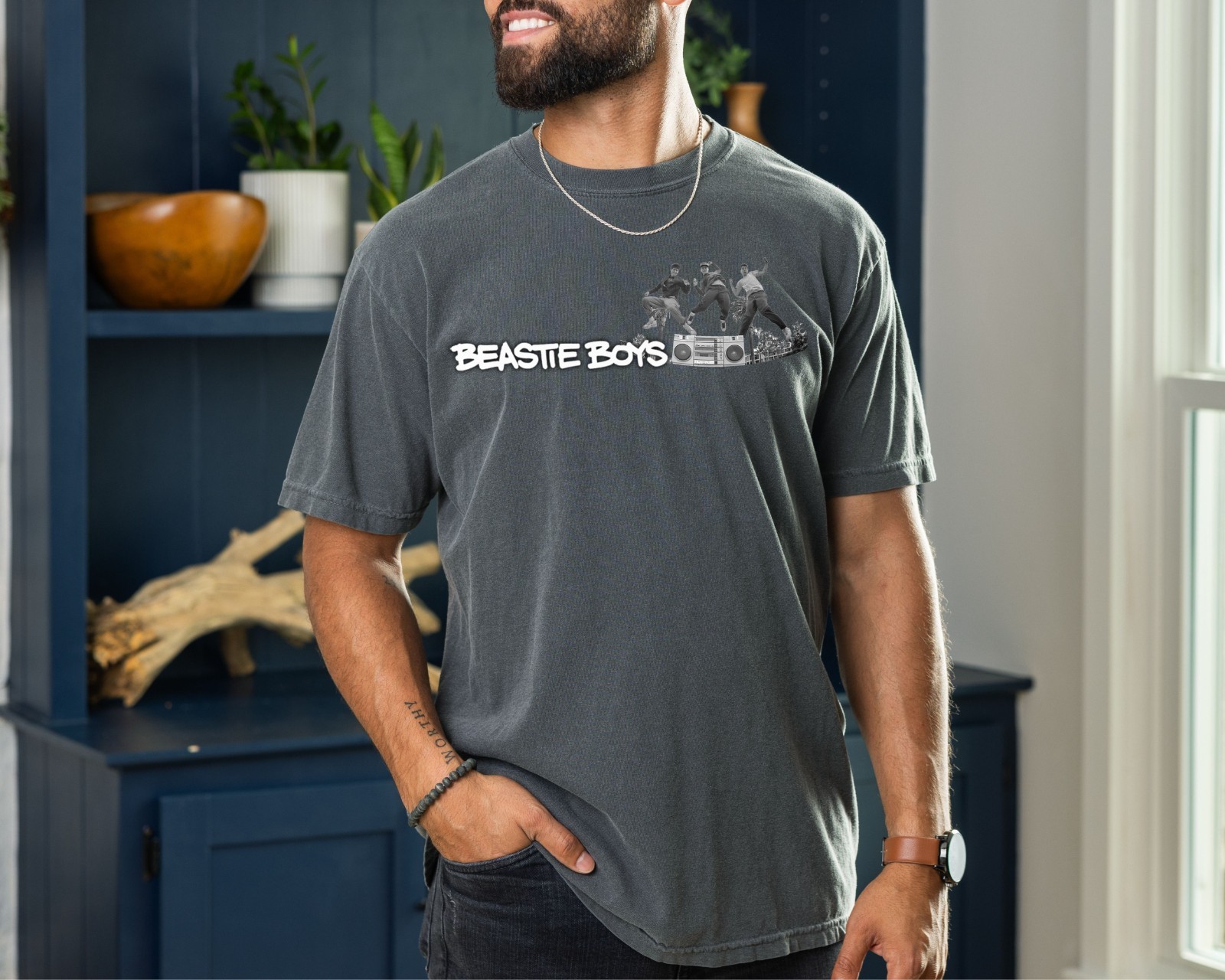 Beastie Boys T-Shirt Hip Hop on Premium Vintage Black Comfort Colors Tee