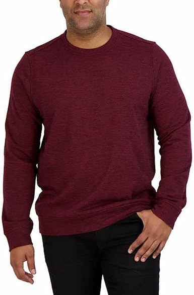 Gerry Men’s Thermal Long Sleeved Fleece Shirt Crew Neck Red Medium M